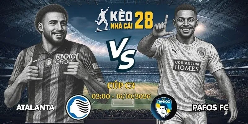 Kèo Bóng Đá Atalanta vs Pafos FC – Cúp C3, 16/10/2026